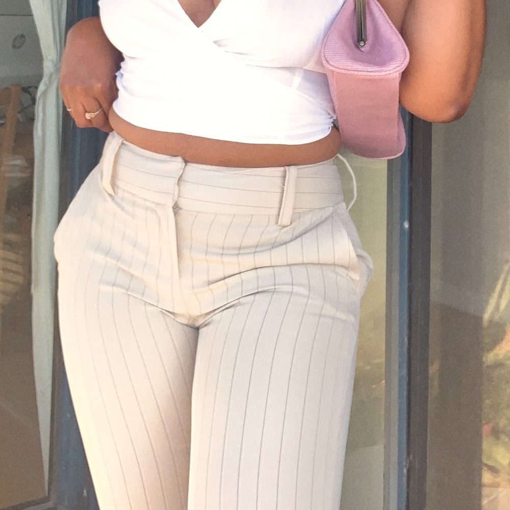 Striped flare pants